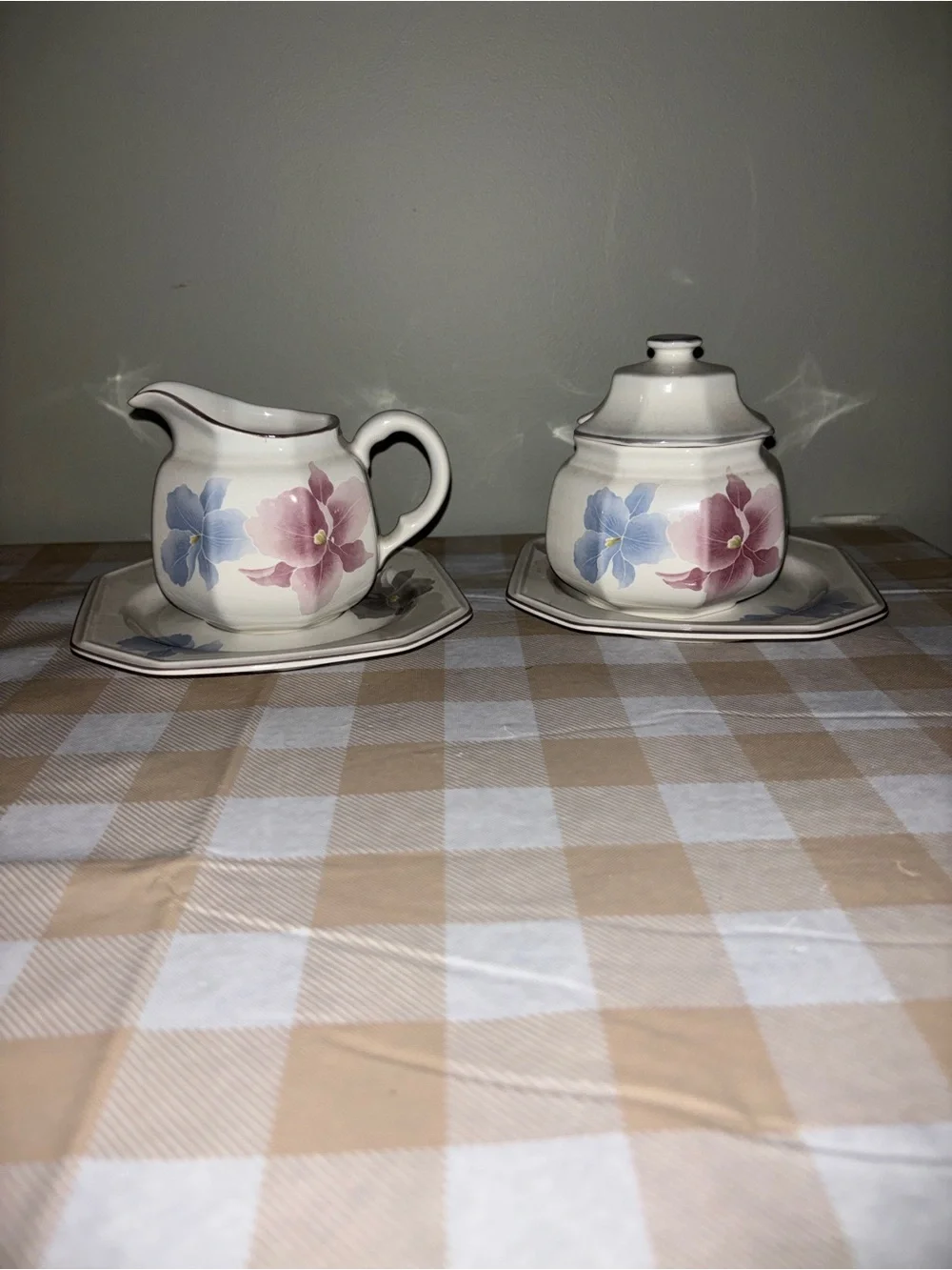 Vintage Mikasa Creamer & Sugar Set